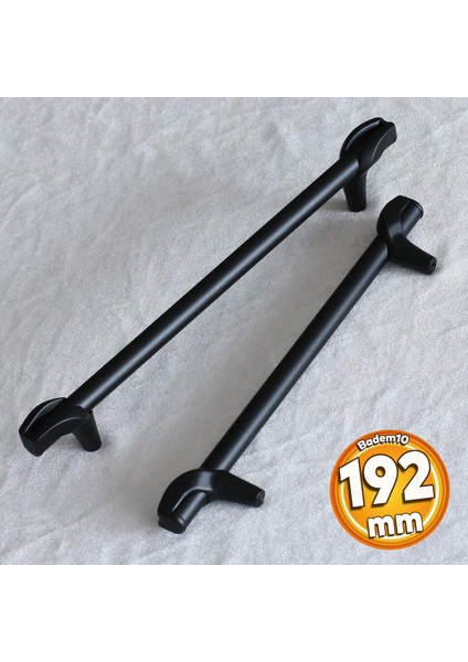 Prade 192 mm Mat Siyah Metal Kulp Çekmece Mobilya Mutfak Dolap Kapak Kulpları Dolabı Kulbu Kulpu