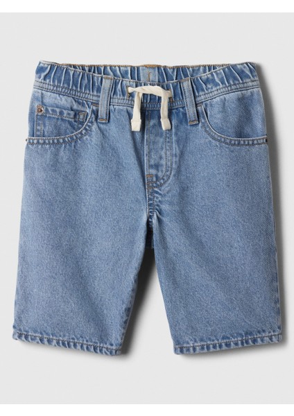 Erkek Çocuk Mavi Slim Denim Pull-On Şort