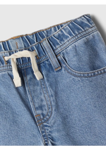Erkek Çocuk Mavi Slim Denim Pull-On Şort