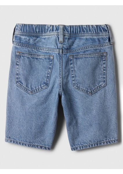 Erkek Çocuk Mavi Slim Denim Pull-On Şort