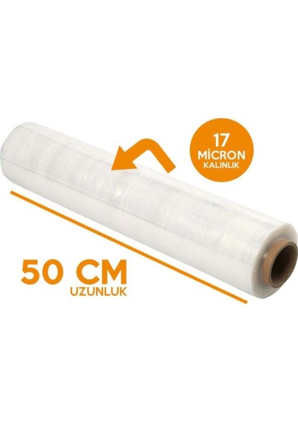 Tekno Trust 10 - 20 M Eşya Palet Streç Film 2kg 300MT 50CM 17 Mikron 1 Adet Promosyon Paketi