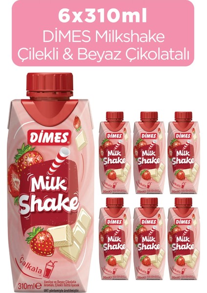 Milkshake Çilek Beyaz Çikolata 310 ml x 6