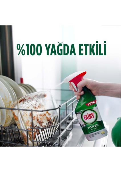 Power Sprey, 3’ü 1 arada, Bulaşıklarınız Ve Mutfağınız Için Zahmetsiz Temizlik Ve Parlaklık, Limon Kokulu, 800ml