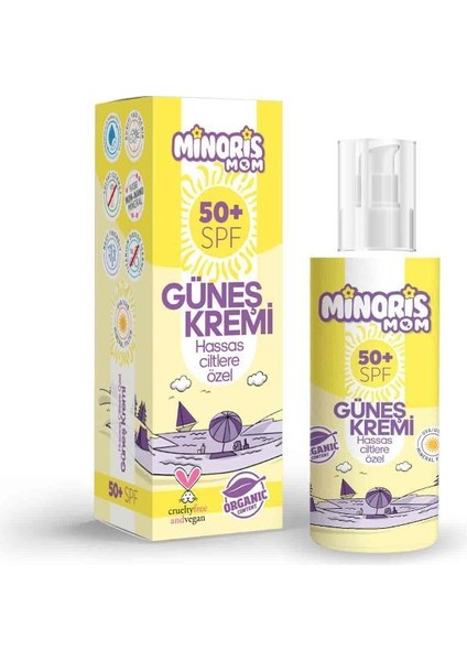 Mom Hassas Ciltler İçin Güneş Kremi Spf 50 150 ml