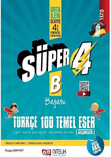 4. Sınıf Yeni Nesil Süper Türkçe 100 Temel Eser