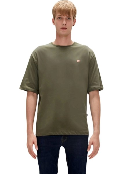 Reality 0 Yaka Erkek Tshirt Khaki