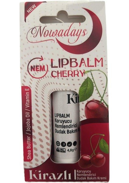 Nowaday's Lipbalm Koruyucu Nemlendirici Dudak Bakım Kremi Kiraz Aromalı