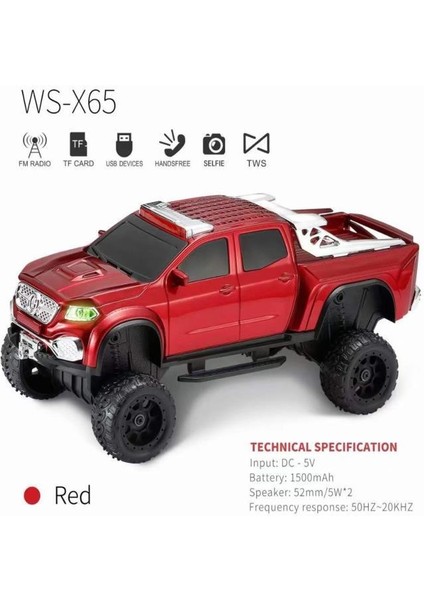 WS-X65 Araba Şekilli Kablosuz Bluetooth Hoparlör fiyatları