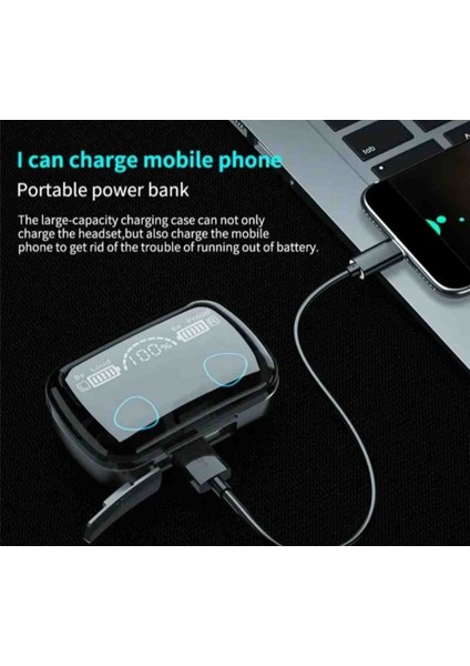 BT Kulaklık Pürüzsüz Ses Powerbank Özellikli Dijital Göstergeli