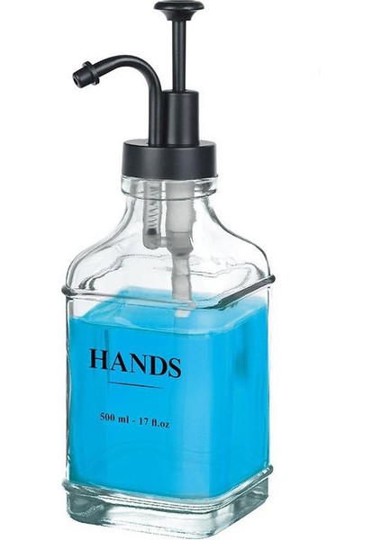 Sıvı Sabunluk Deterjanlık 2'li 500 ml Siyah Başlıklı