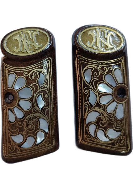 Kısa Belçika Browning 1910-1955 Sedef Telkari Kabze