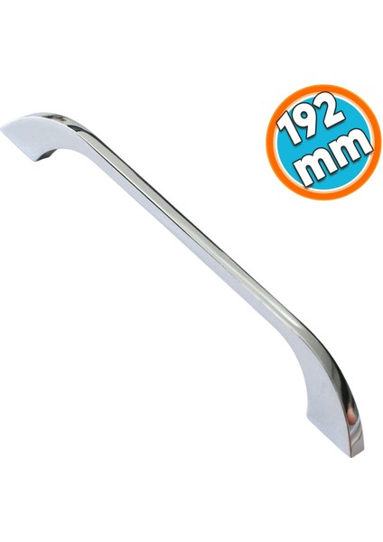 Mobilya Kulp Mutfak Dolabı Çekmece Dolap Kulpları Kapak Kulpu Kulbu Krom Renk 192 mm Metal