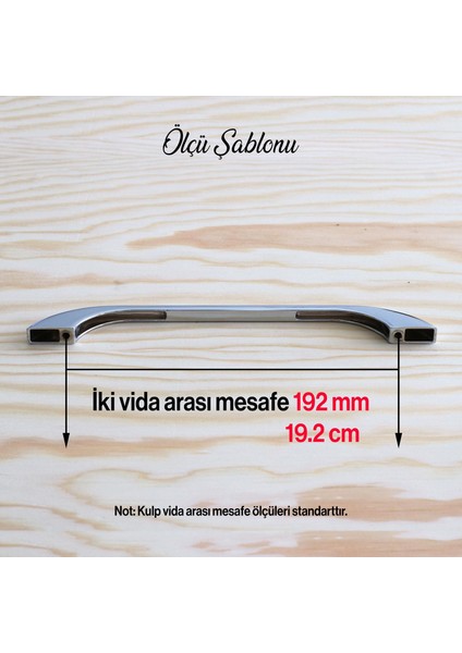 Mobilya Kulp Mutfak Dolabı Çekmece Dolap Kulpları Kapak Kulpu Kulbu Krom Renk 192 mm Metal indirimleri