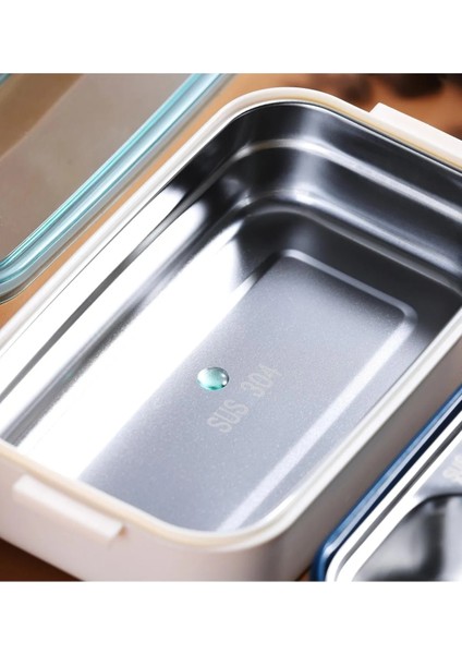 Bento 1600ML Lunchbox Yeni Koleksiyon 2 Katlı Çelik Sefer Tası Yemek Kutusu