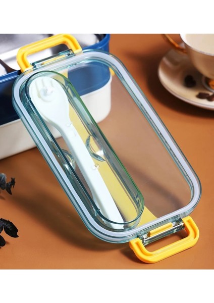 Bento 1600ML Lunchbox Yeni Koleksiyon 2 Katlı Çelik Sefer Tası Yemek Kutusu