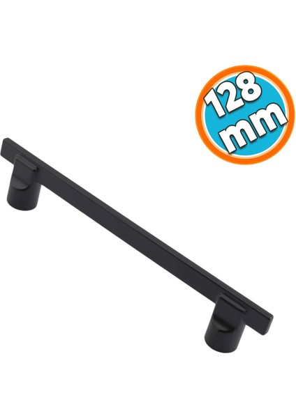 Mobilya Mutfak Dolabı Çekmece Dolap Kapak Kulpu Kulbu Metal 128 mm Siyah Kulp