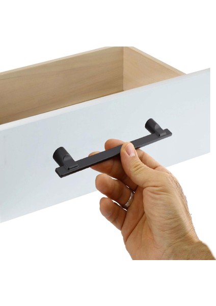 Mobilya Mutfak Dolabı Çekmece Dolap Kapak Kulpu Kulbu Metal 128 mm Siyah Kulp