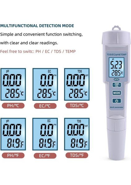 PH-686 4'ü 1 Arada Ph Metre Tds Ec ve Sıcaklık Ölçer modelleri