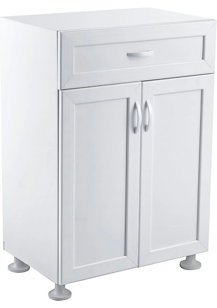 Zambak 2 Kapak 1 Çekmeceli Pvc Dolap