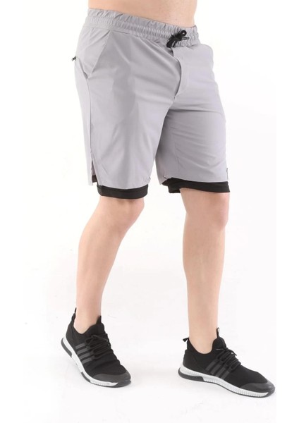 Erkek Running Hızlı Kuruma Micropoly Antrenman Halısaha Fitness Kısa Taytlı Outdoor Şort