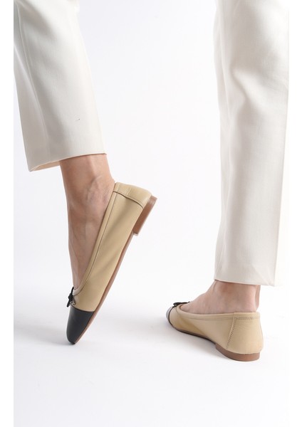 Mubiano Hakiki Deri Collection Kadın Babet Bej -MCMNG2277-BJ fırsatları