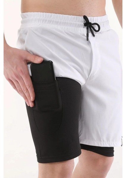 Erkek Running Hızlı Kuruma Micropoly Antrenman Halısaha Fitness Kısa Taytlı Outdoor Şort