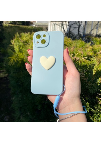 iPhone 11 Mavi Kalp Silikon Kılıf