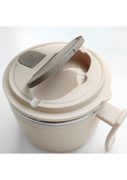 304 Çelik 1350 ml Noodle Makarna Yemek Mama Saklama Kabı Sefertası CIN609BJ