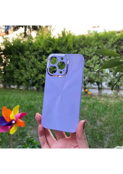 iPhone 13 Pro Mor Prizma Desenli Cam Görünümlü Kılıf