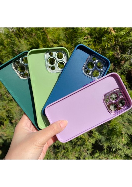 iPhone 13 Pro Mavi Metal Kamera Korumalı Silikon Kılıf indirimleri