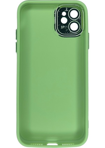 iPhone 11 Yeşil Metal Kamera Korumalı Silikon Kılıf fırsatları