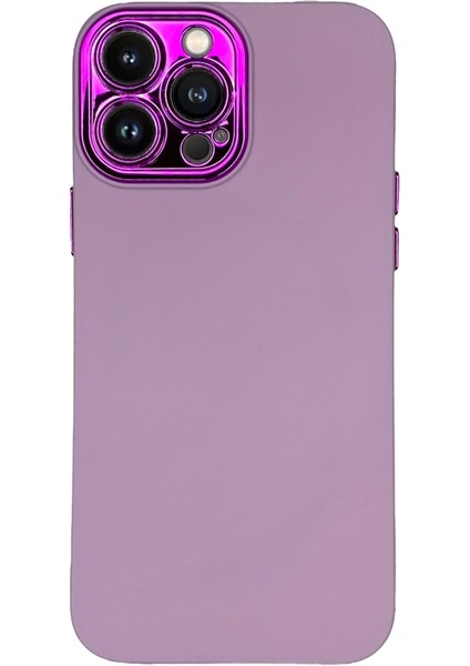 iPhone 13 Pro Max Mor Metal Kamera Korumalı Silikon Kılıf modelleri