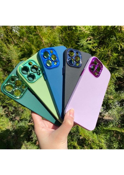 iPhone 13 Pro Max Koyu Yeşil Metal Kamera Korumalı Silikon Kılıf fiyatları