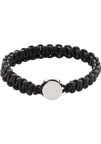 Örgülü Deri Kordonlu Manyetik Bileklik