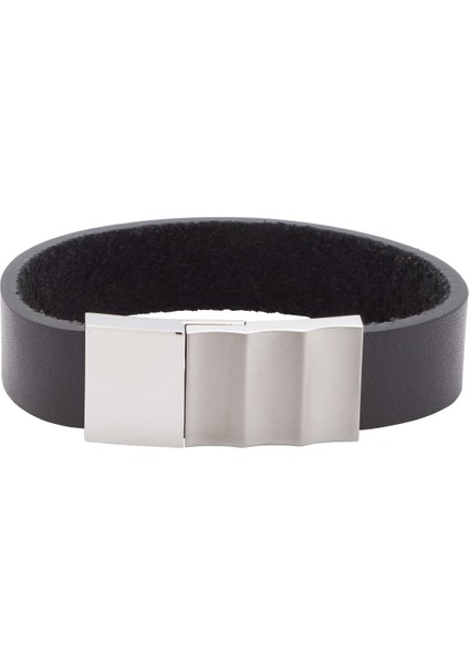 Siyah Deri Manyetik Bileklik