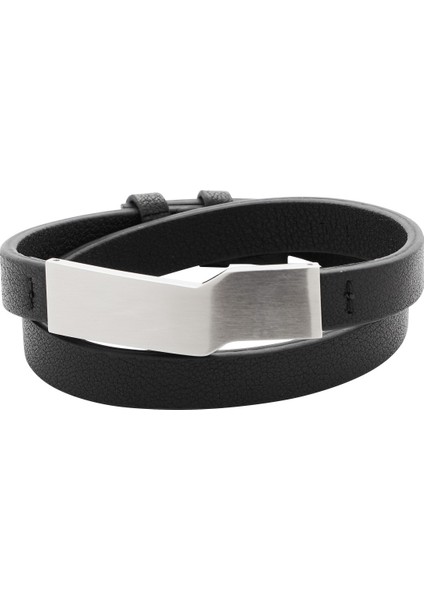 Siyah Deri Manyetik Bileklik