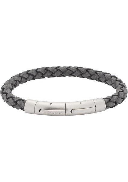 Örgülü Siyah Deri Manyetik Bileklik