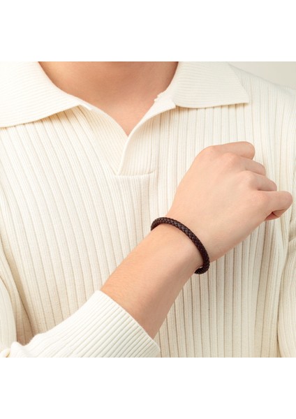 Örgülü Deri Kordonlu Manyetik Bileklik fiyatları