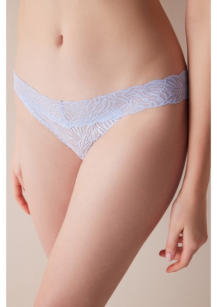 Lacy Elegance Dantel Mavi Slip Külot