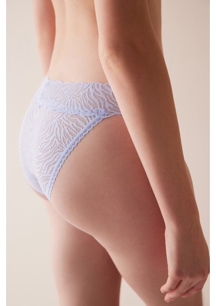 Lacy Elegance Dantel Mavi Slip Külot fiyatları