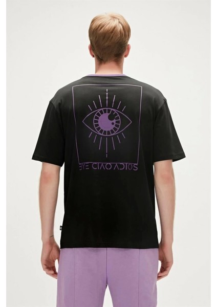 Adios 0 Yaka Erkek Tshirt Siyah