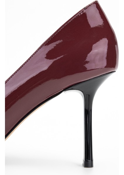 Kadın Bordo Hakiki Deri Topuklu Ayakkabı 654 165 Bn Ayk SK23/24 modelleri