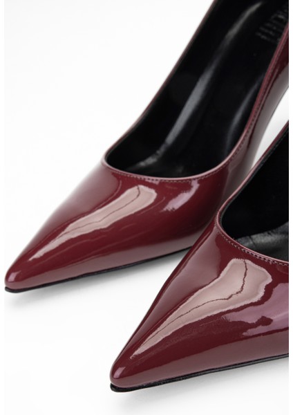 Kadın Bordo Hakiki Deri Topuklu Ayakkabı 654 165 Bn Ayk SK23/24 indirimleri