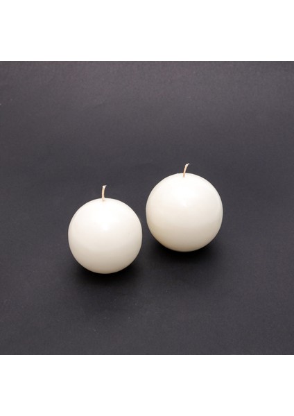 2'li Ekru Top Mum Seti (7-8 cm)