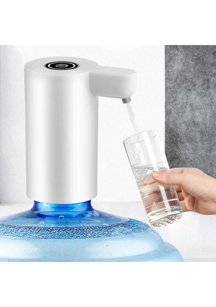 USB ile Şarj Olabilen Beyaz Damacana Pompası