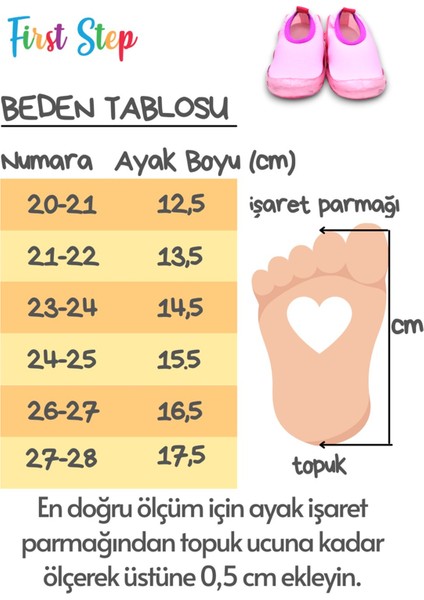 Pembe Kız Çocuk Kaydırmaz Taban Deniz AYAKKABISI-F-7048