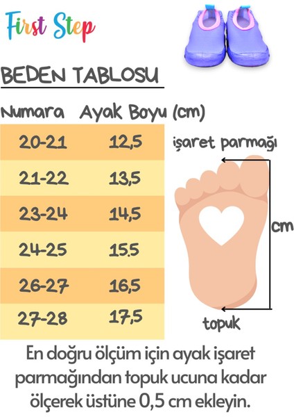 Lila Kız Çocuk Kaydırmaz Taban Deniz AYAKKABISI-F-7046