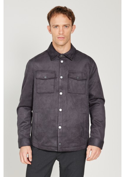 ALTINYILDIZ CLASSICS Erkek Antrasit Standart Fit Normal Kesim Gömlek Yaka Mont indirimleri
