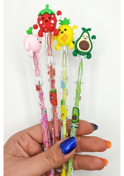 Ananas Desenli Yumurtlayan Kalem 1 Adet