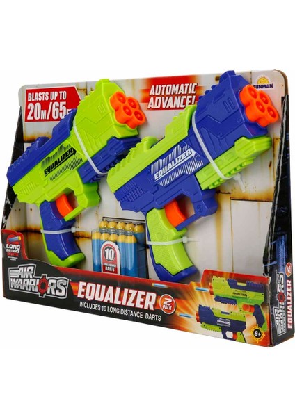 Air Warriors Equalizer 10 Mermili 2’li Sünger Dart Atan Tabanca 21 cm